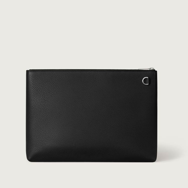 Must系列大号款手拿包 黑色 小牛皮