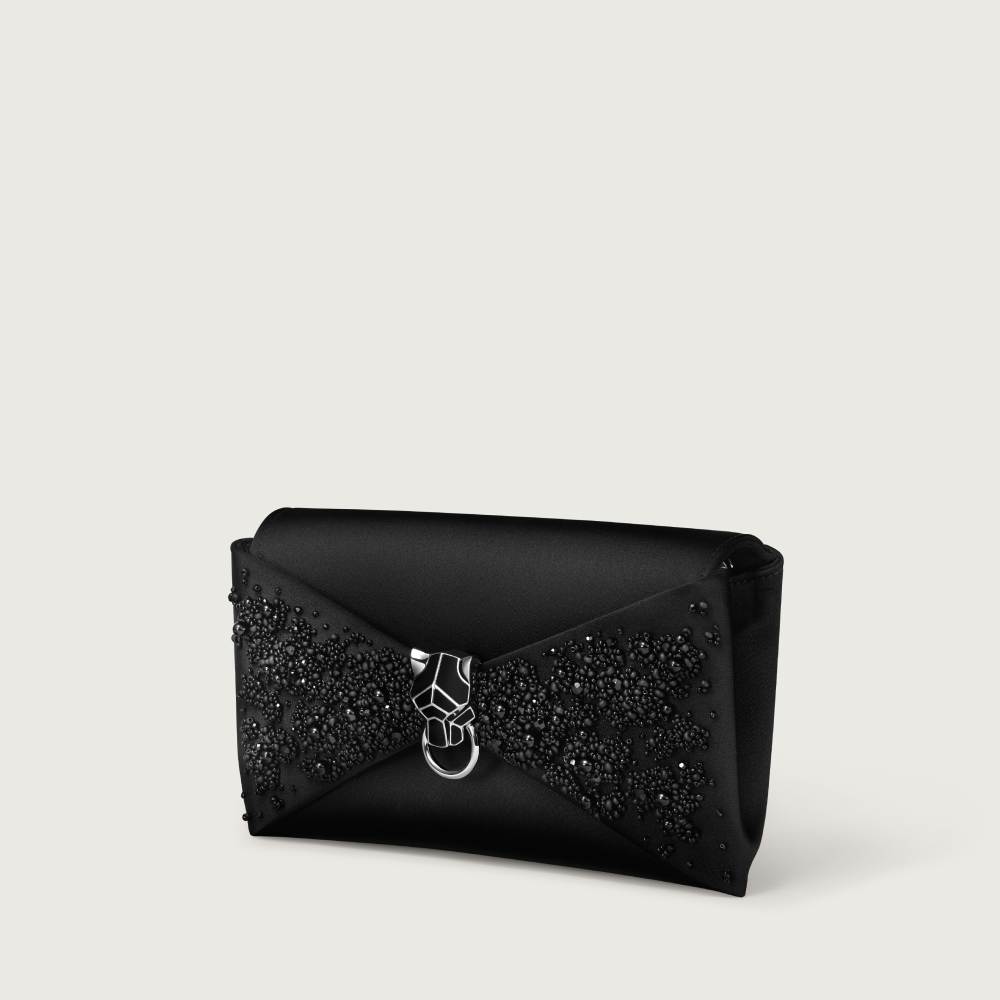 Panthère Graphique系列手拿包 黑色 刺绣