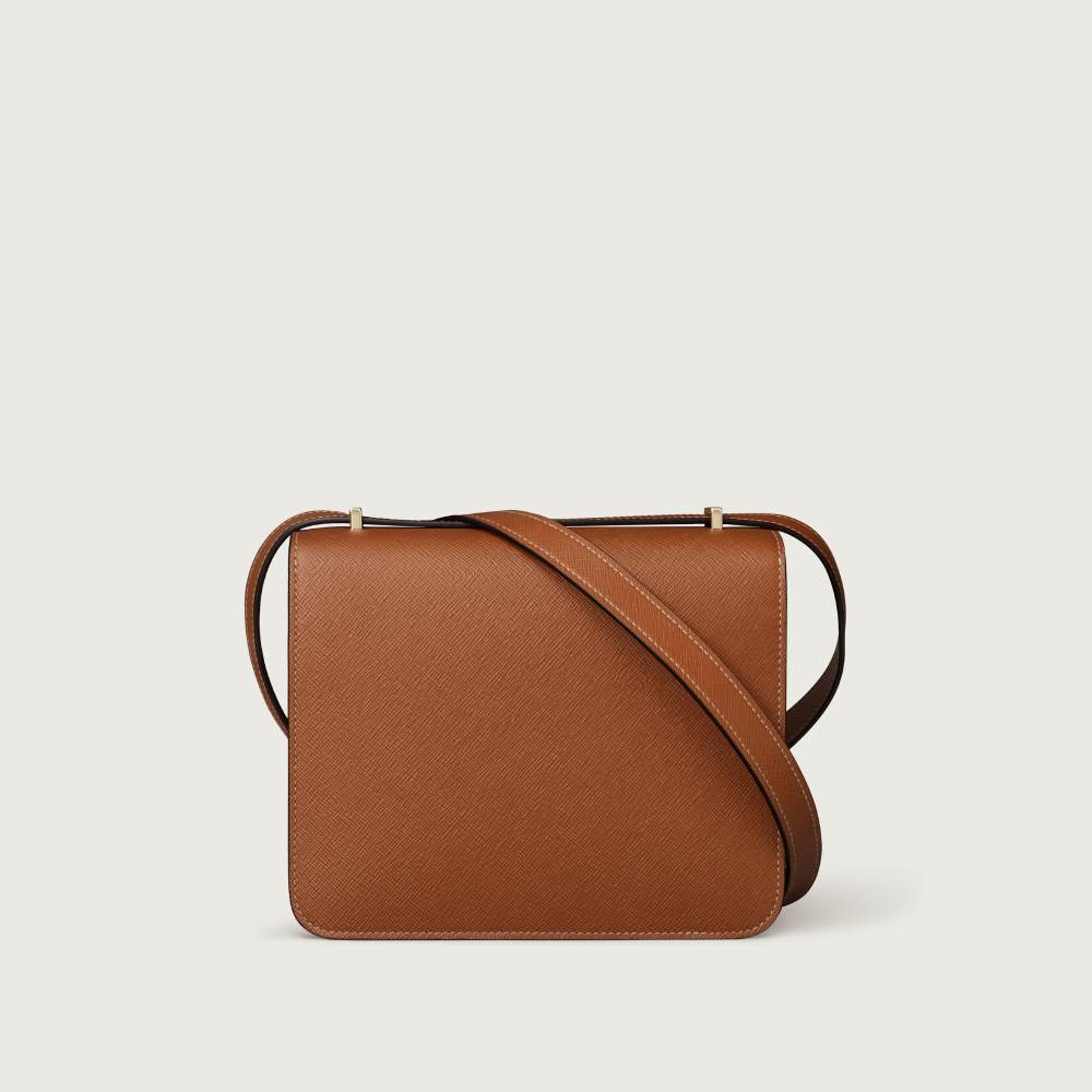 C de Cartier系列迷你款手袋 淡褐色 小牛皮