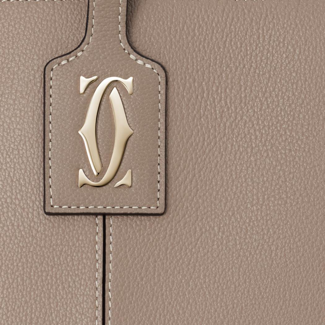 C de Cartier系列托特手袋 粘土色 小牛皮