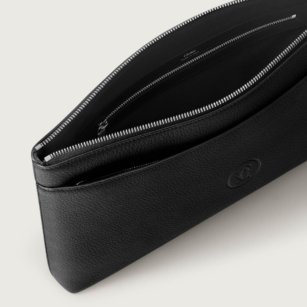 Must系列大号款手拿包 黑色 小牛皮