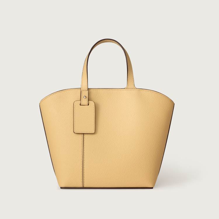 C de Cartier系列迷你款托特手袋 Mimosa yellow 小牛皮