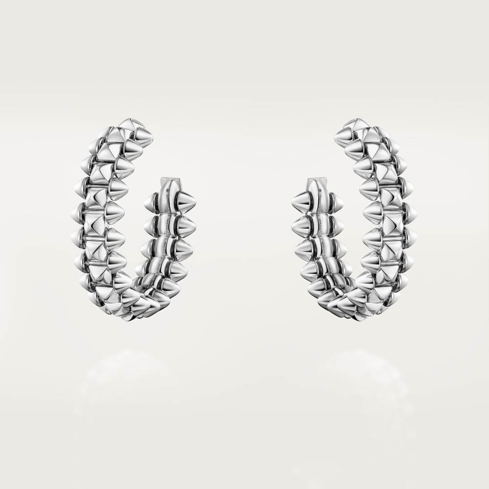 Clash de Cartier圈形耳环，小号款  18K白金