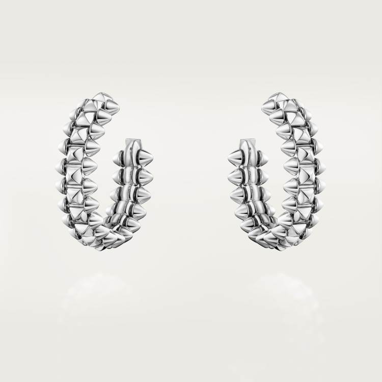 Clash de Cartier圈形耳环，小号款  18K白金