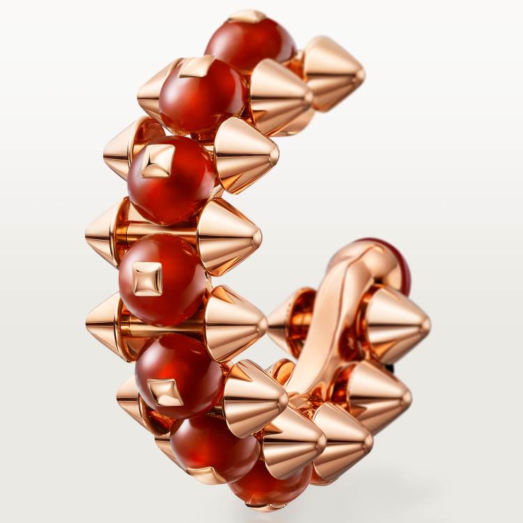 Clash de Cartier耳环，玛瑙 18K玫瑰金