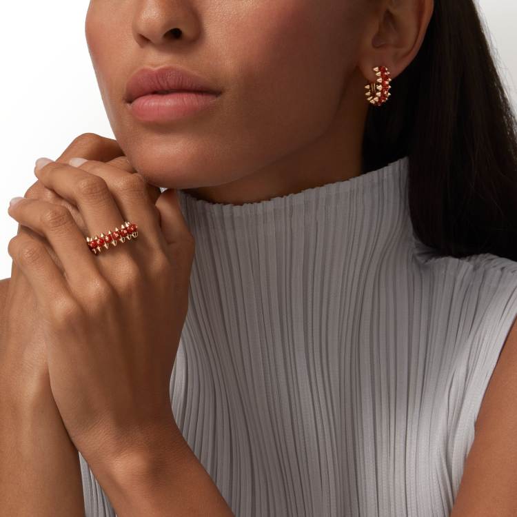 Clash de Cartier戒指，玛瑙 18K玫瑰金