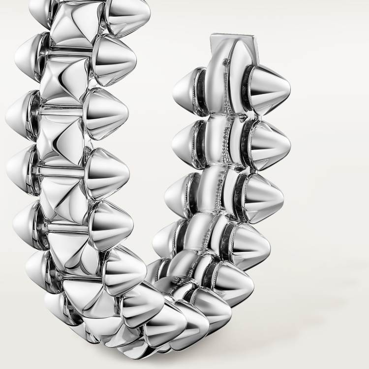 Clash de Cartier圈形耳环，小号款  18K白金