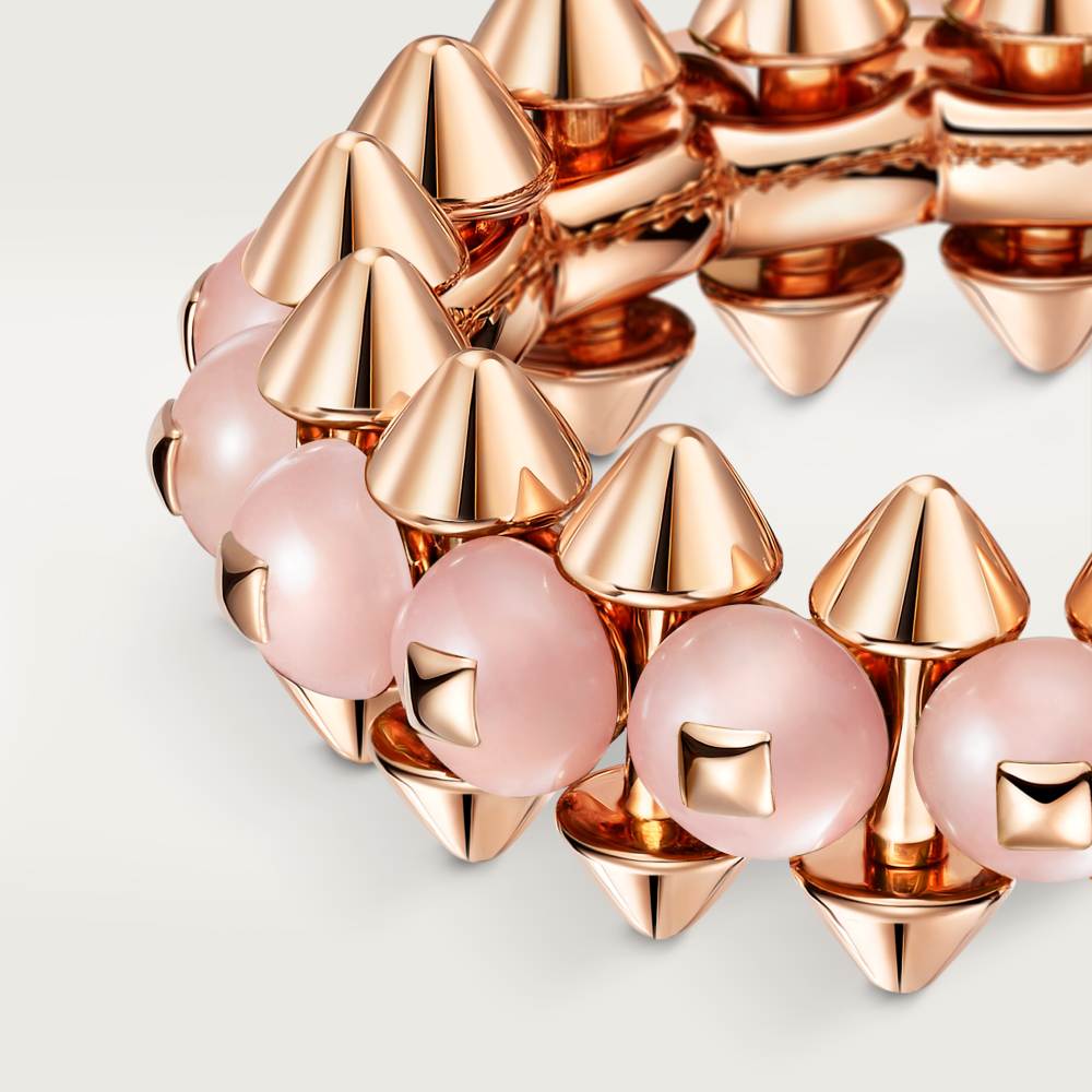 Clash de Cartier戒指，粉色玉髓 18K玫瑰金