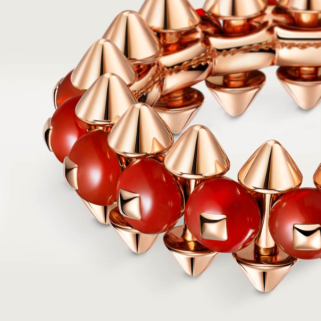 Clash de Cartier戒指，玛瑙 18K玫瑰金