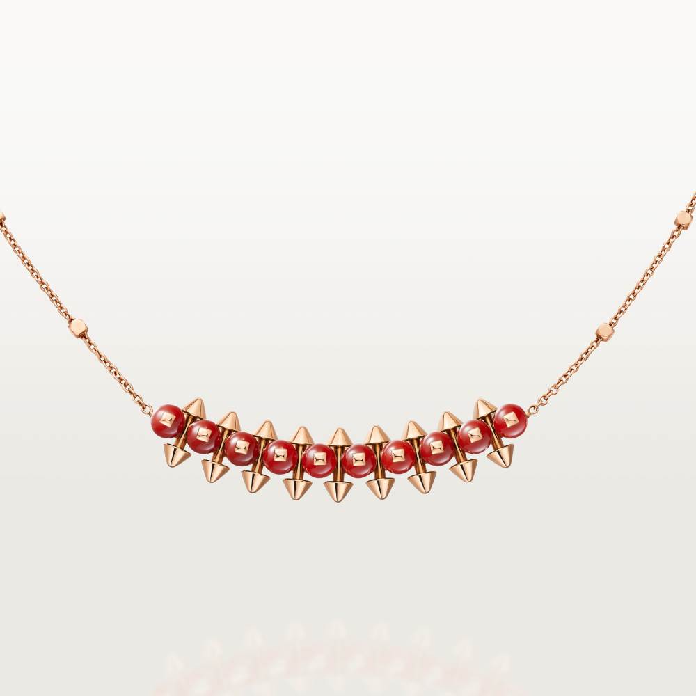 Clash de Cartier吊坠项链，玛瑙 18K玫瑰金