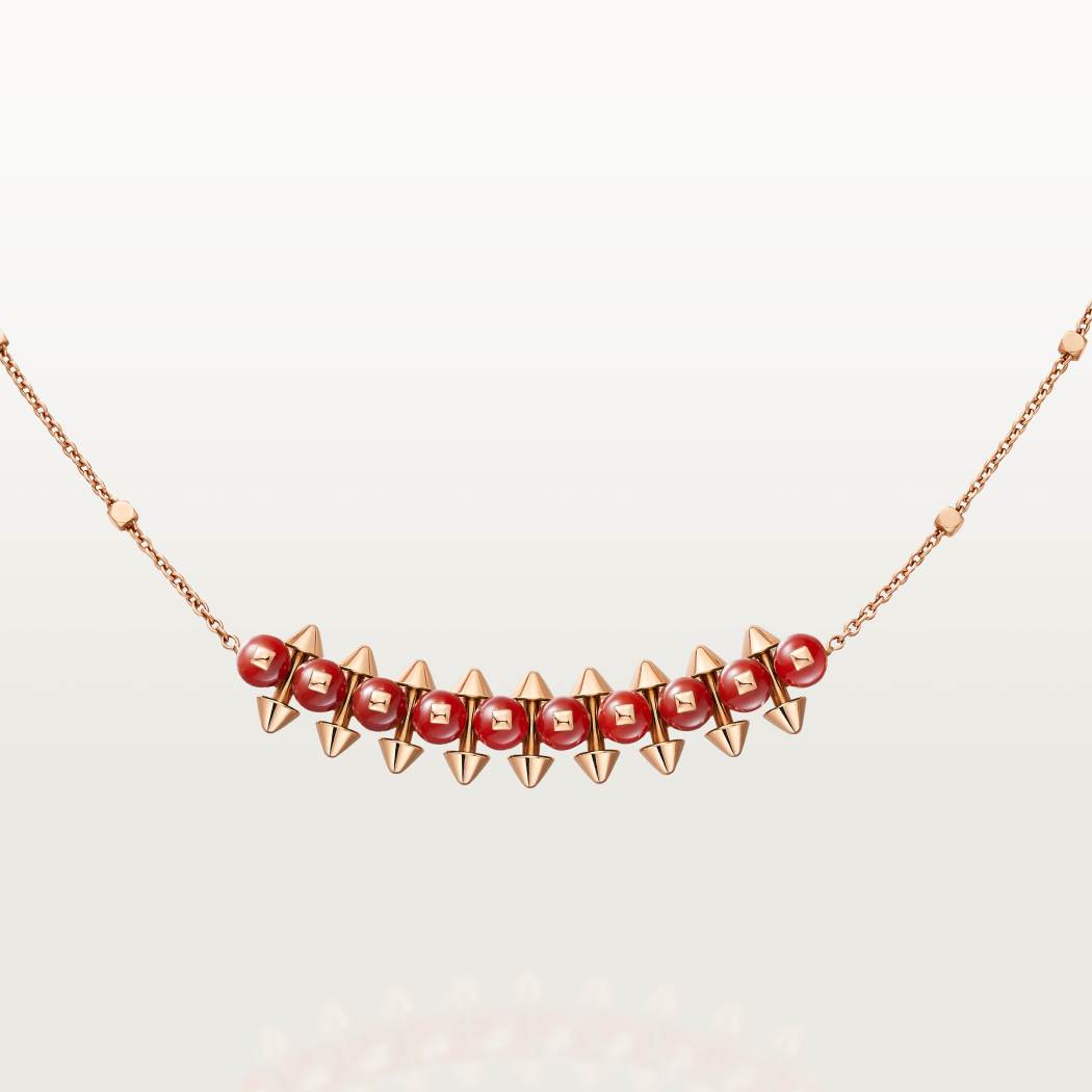 Clash de Cartier吊坠项链，玛瑙 18K玫瑰金