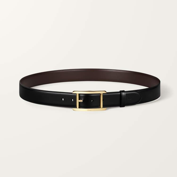 Tank de Cartier系列皮带 黑色和棕色 牛皮