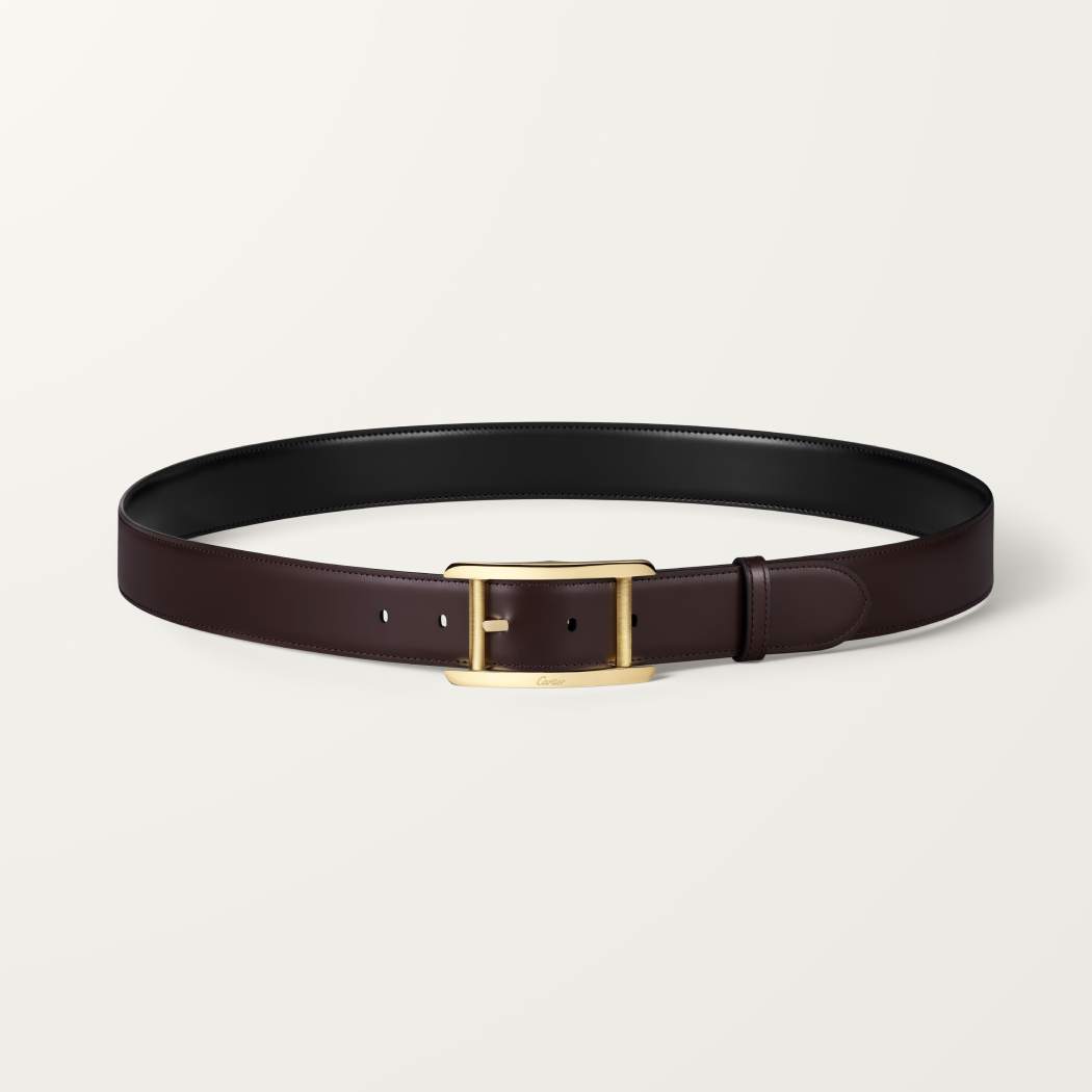 Tank de Cartier系列皮带 黑色和棕色 牛皮