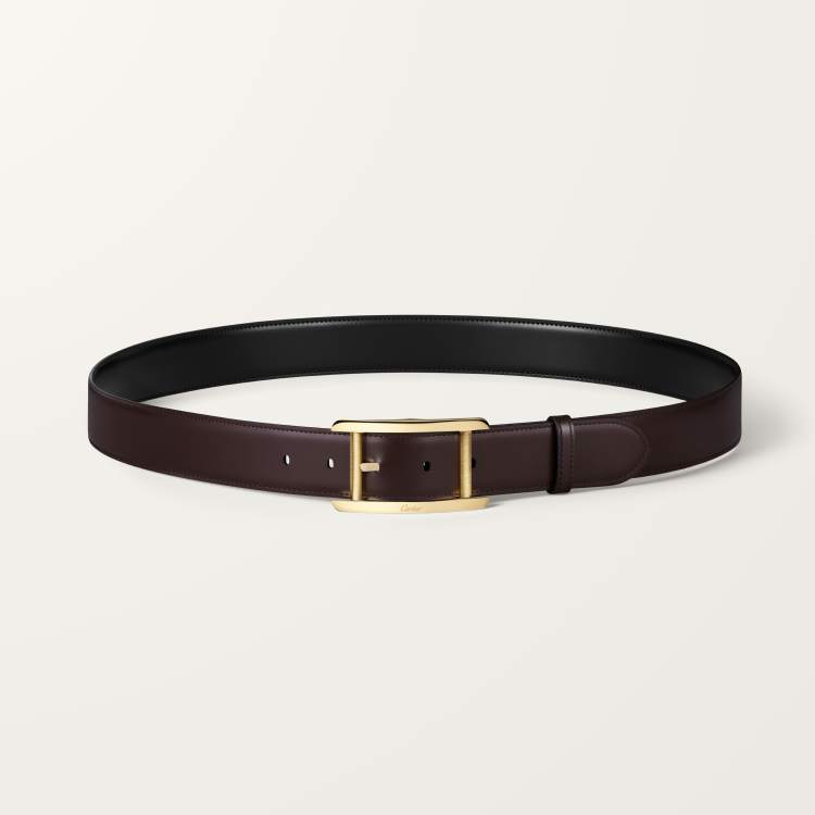 Tank de Cartier系列皮带 黑色和棕色 牛皮