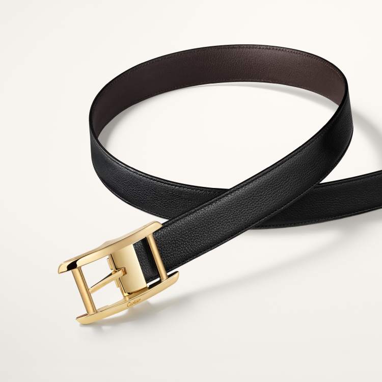 Tank Américaine皮带 黑色和棕色 牛皮