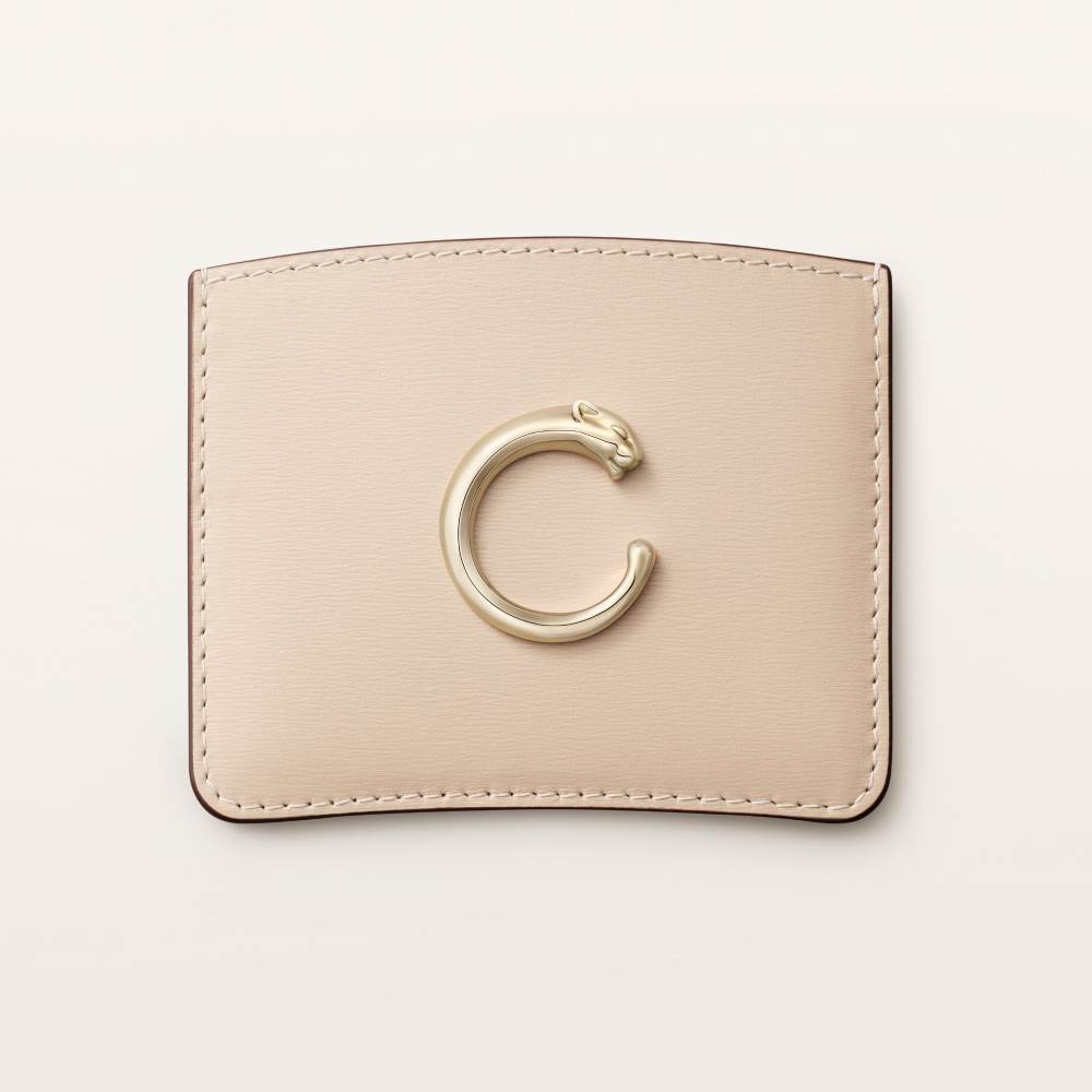 Panthère C系列卡片夹 米色 小牛皮