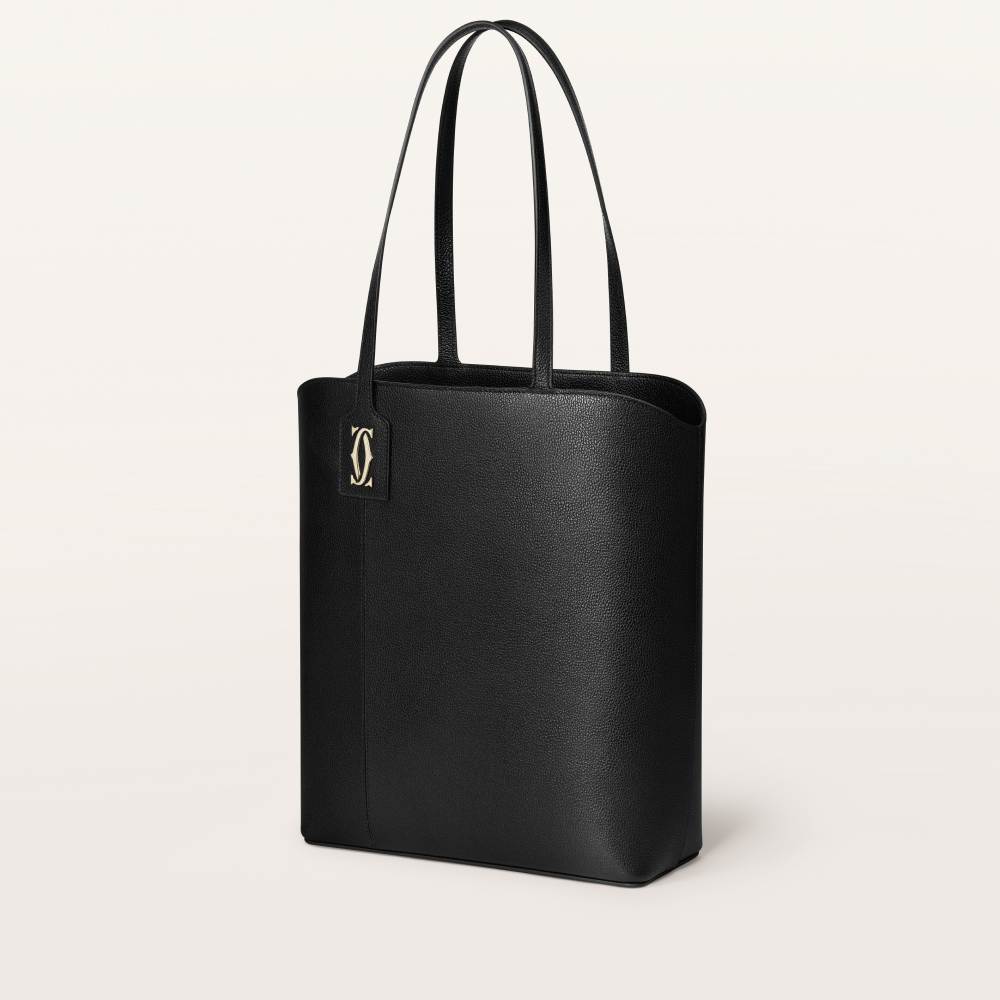 C de Cartier系列托特手袋 黑色 小牛皮