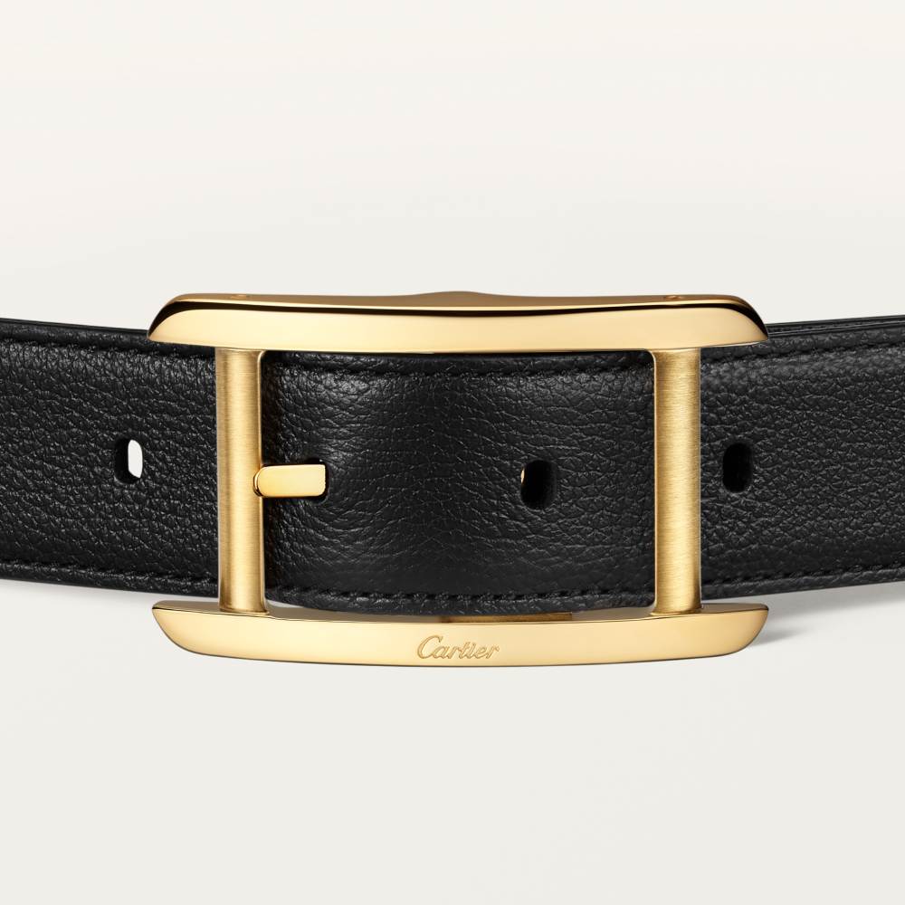 Tank Américaine皮带 黑色和棕色 牛皮