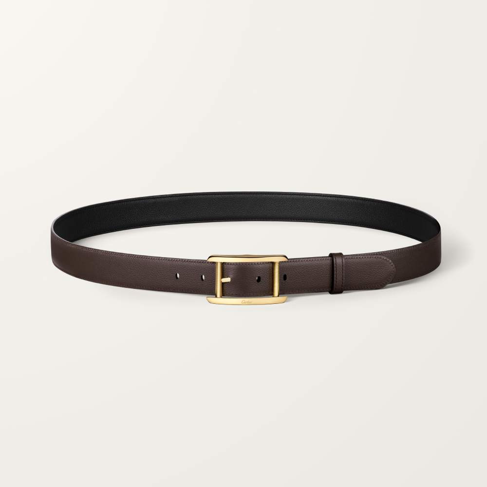 Tank Américaine皮带 黑色和棕色 牛皮