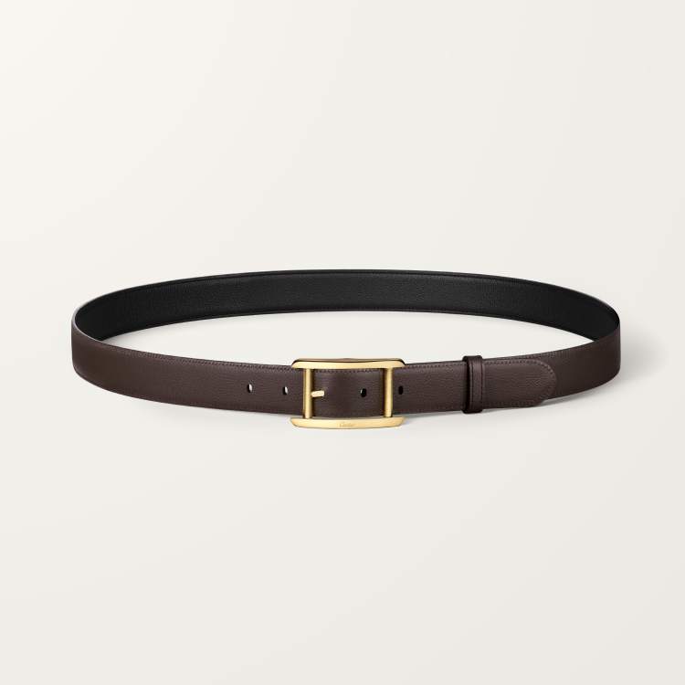 Tank Américaine皮带 黑色和棕色 牛皮