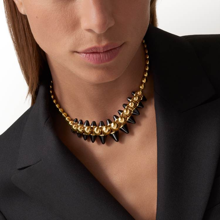 Clash de Cartier项链，超大号款，缟玛瑙 18K黄金