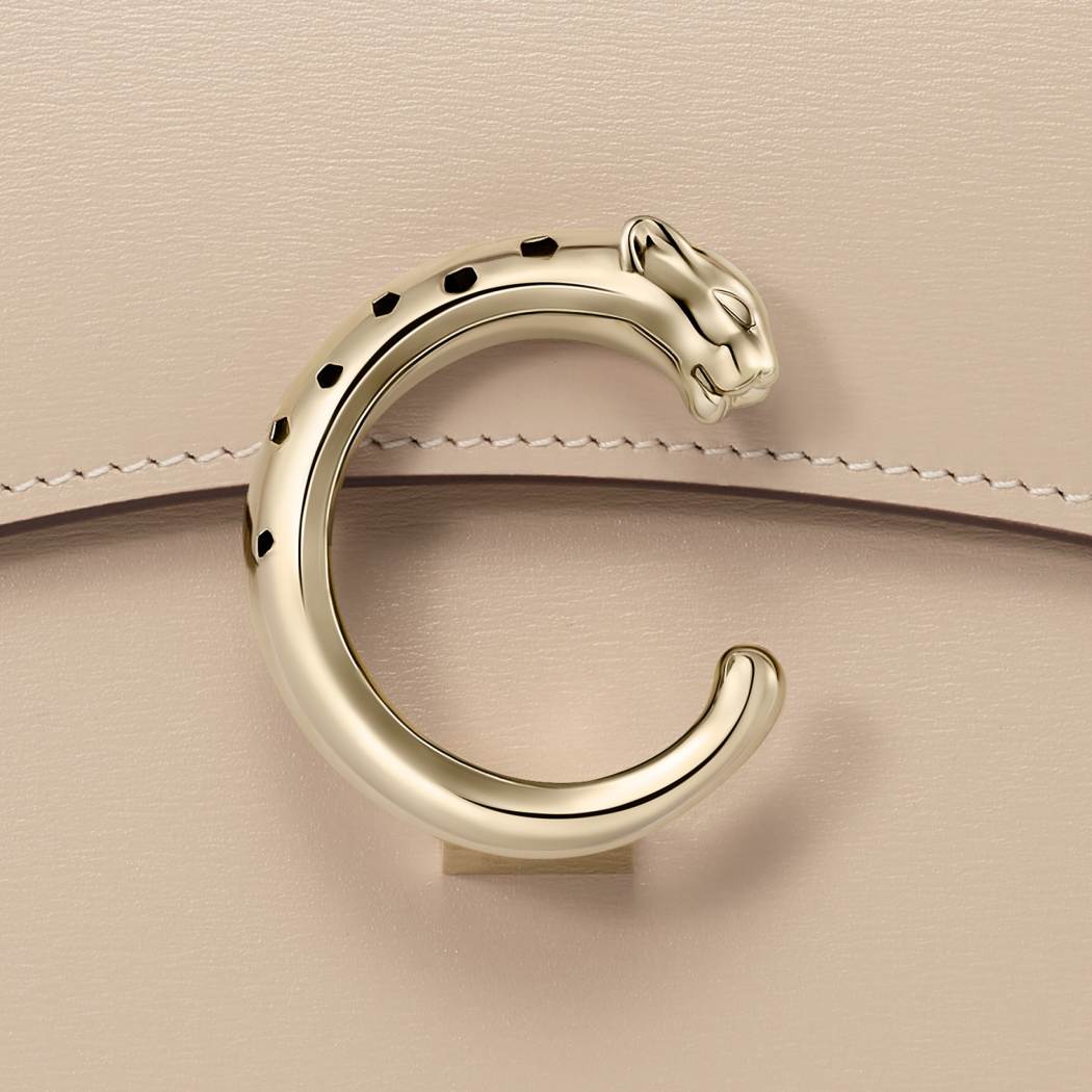 Panthère C系列小号款手袋 米色 小牛皮