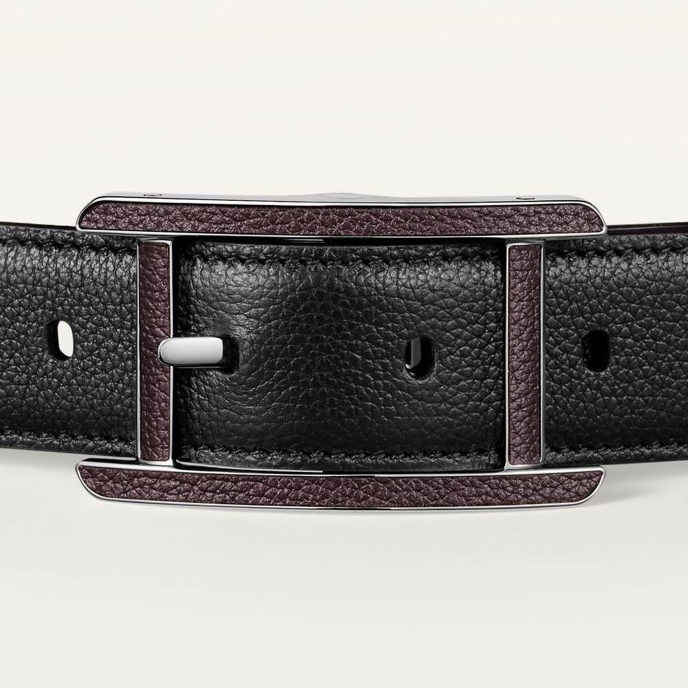 Tank de Cartier系列皮带 黑色和棕色 牛皮