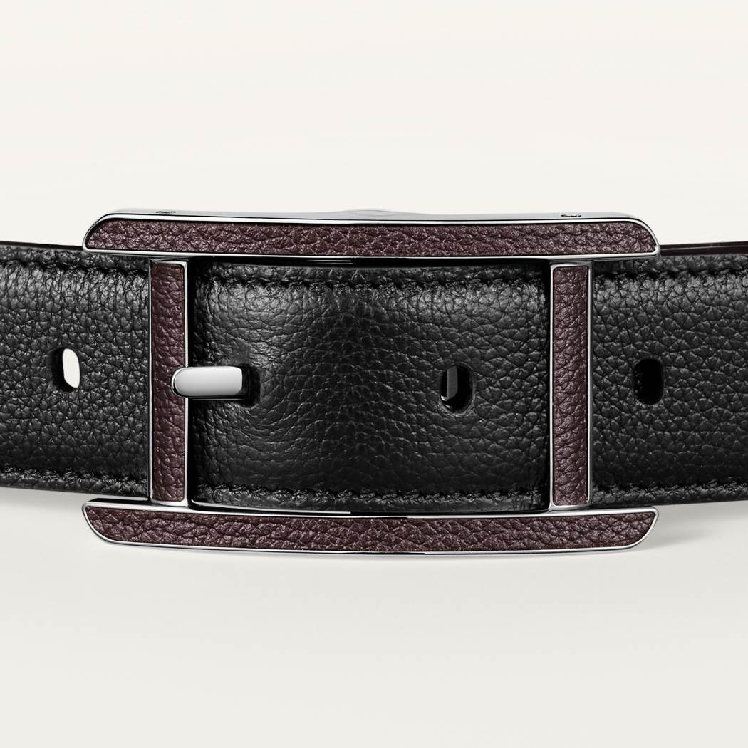 Tank de Cartier系列皮带 黑色和棕色 牛皮