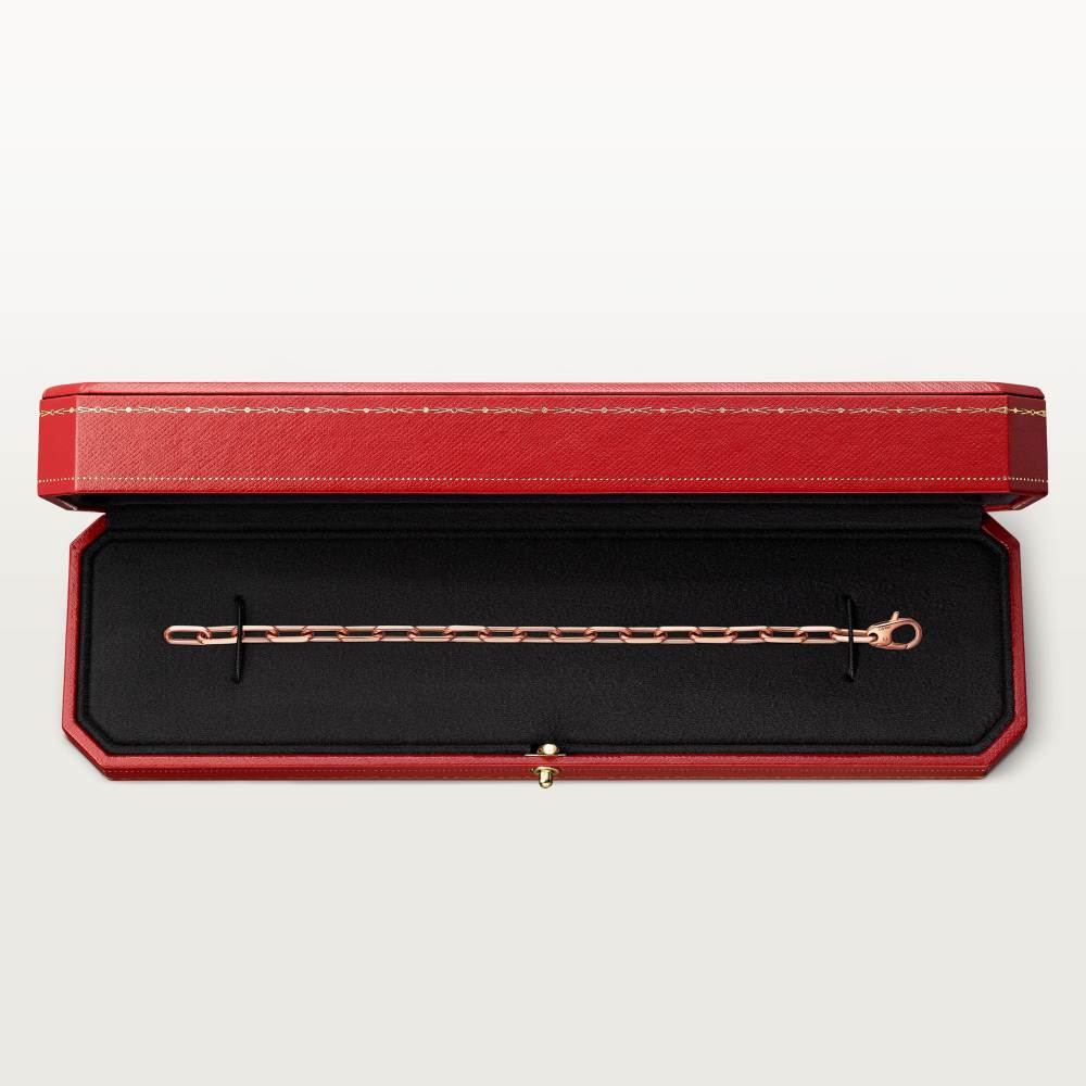 Santos de Cartier链式手链，中号款 18K玫瑰金