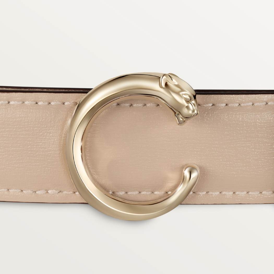 Panthère de Cartier系列25毫米皮带 米色 小牛皮