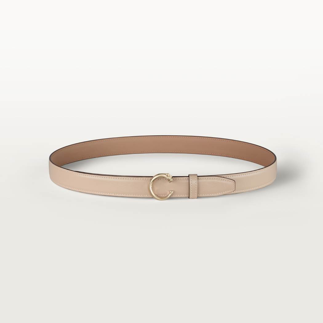 Panthère de Cartier系列25毫米皮带 米色 小牛皮