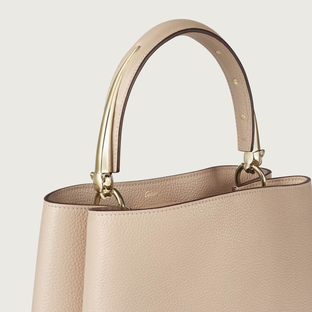 Panthère Double系列小号款手袋 米色 小牛皮