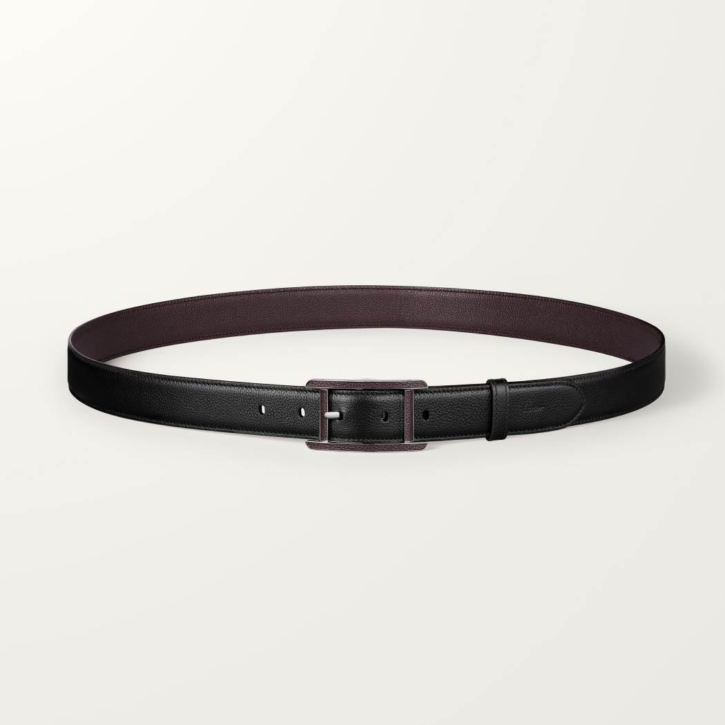 Tank de Cartier系列皮带 黑色和棕色 牛皮