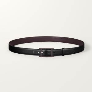 皮革皮带扣，镀钯饰面