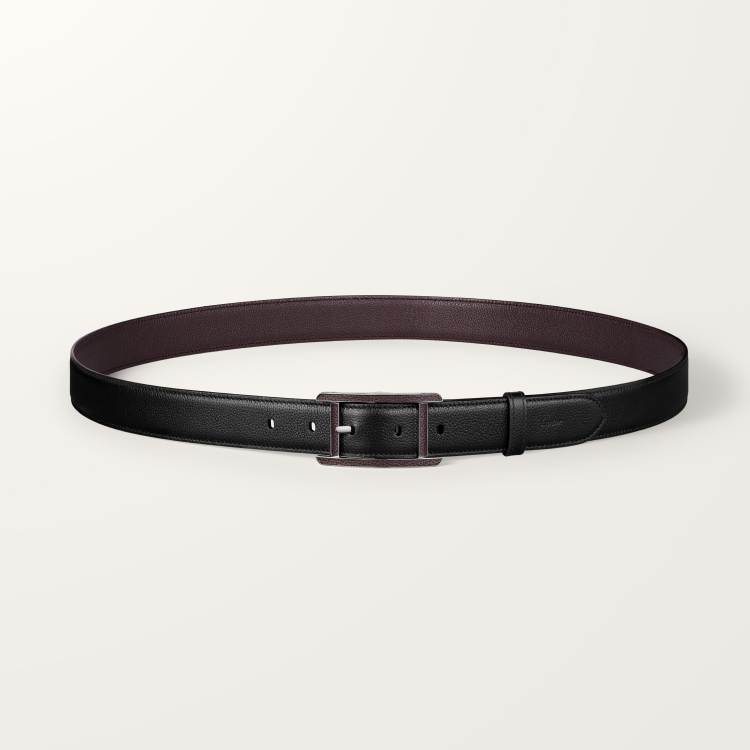 Tank de Cartier系列皮带 黑色和棕色 牛皮
