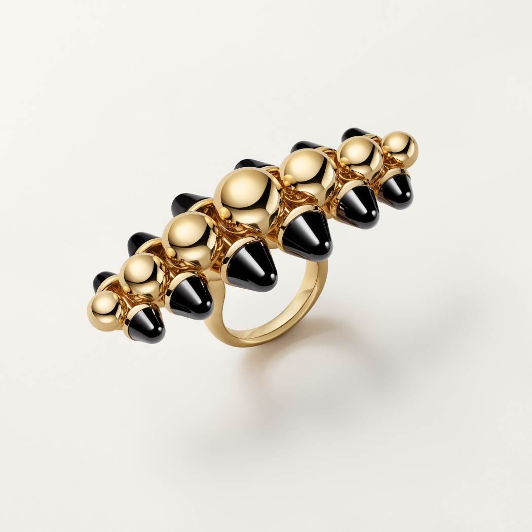 Clash de Cartier戒指，超大号款，缟玛瑙 18K黄金