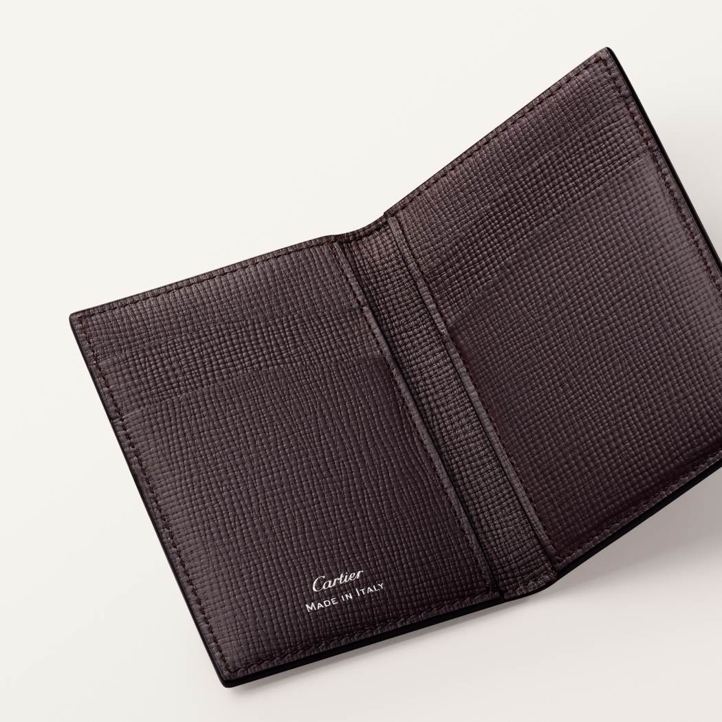 Losange系列卡片夹 乌木色 小牛皮