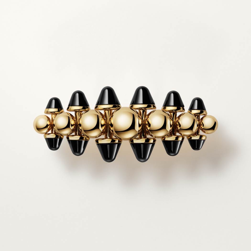 Clash de Cartier戒指，超大号款，缟玛瑙 18K黄金