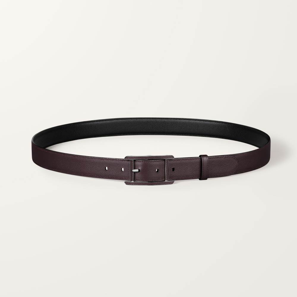 Tank de Cartier系列皮带 黑色和棕色 牛皮