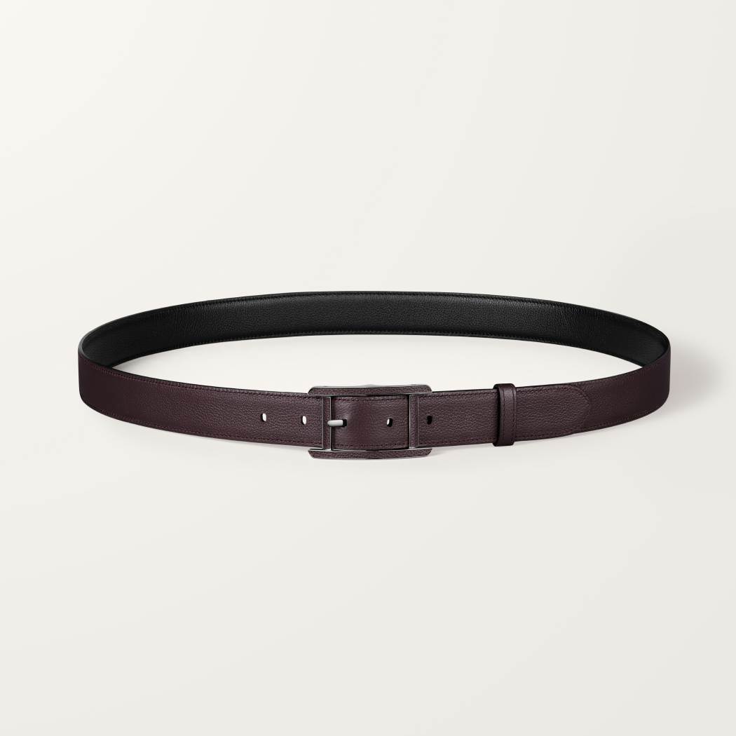 Tank de Cartier系列皮带 黑色和棕色 牛皮