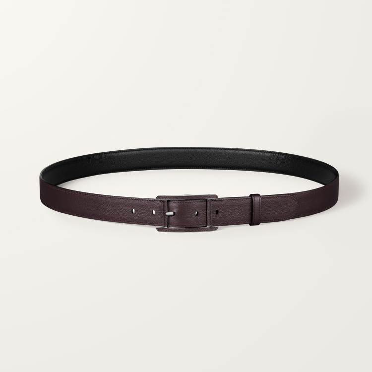 Tank de Cartier系列皮带 黑色和棕色 牛皮