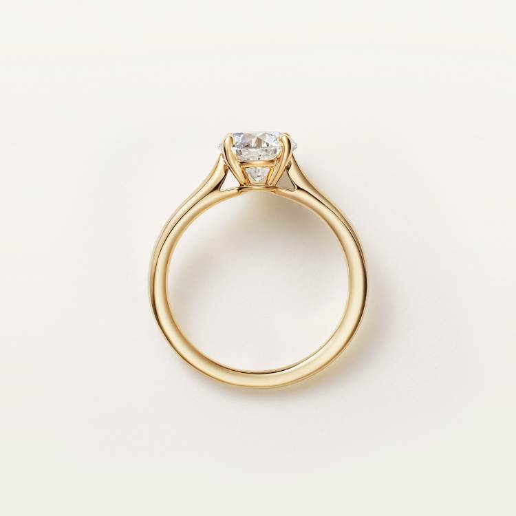 1895钻石戒指，镶嵌圆形明亮式切割钻石 18K黄金