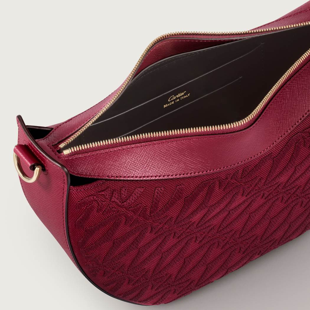 C de Cartier系列Hobo手袋 樱桃红色 小牛皮