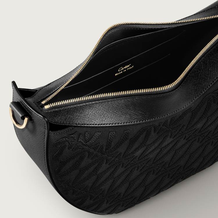 C de Cartier系列Hobo手袋 黑色 小牛皮