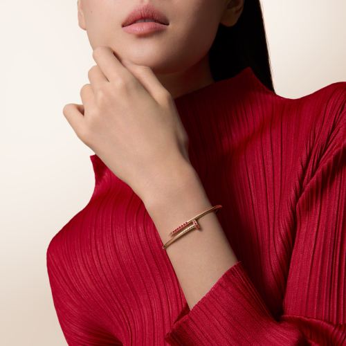 Juste un Clou手镯，小号款，倒置镶嵌红宝石