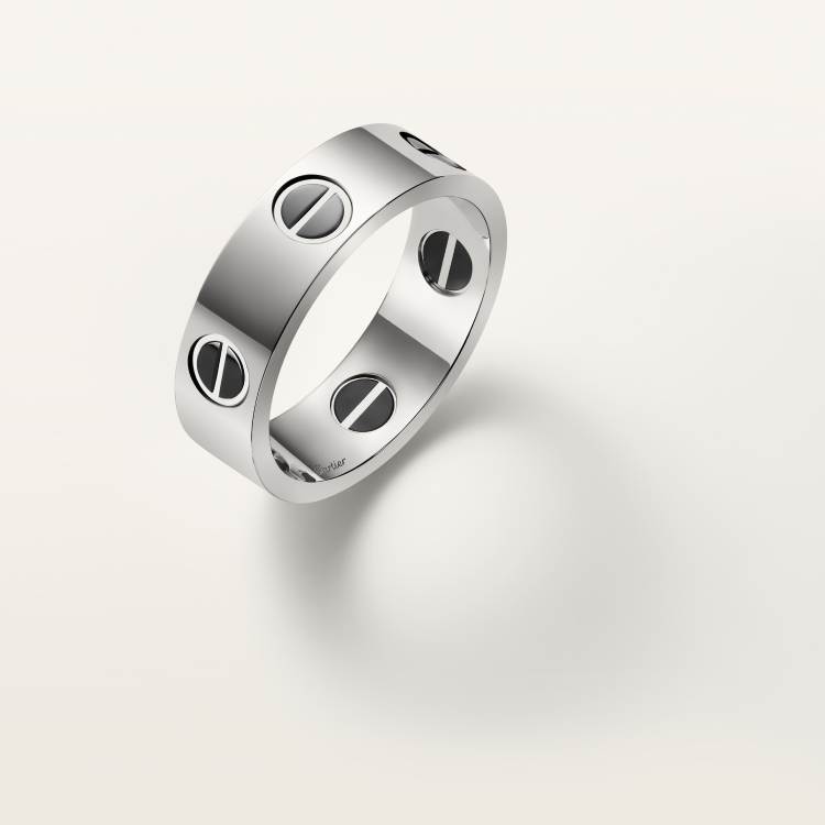 LOVE戒指，经典款，陶瓷 18K白金