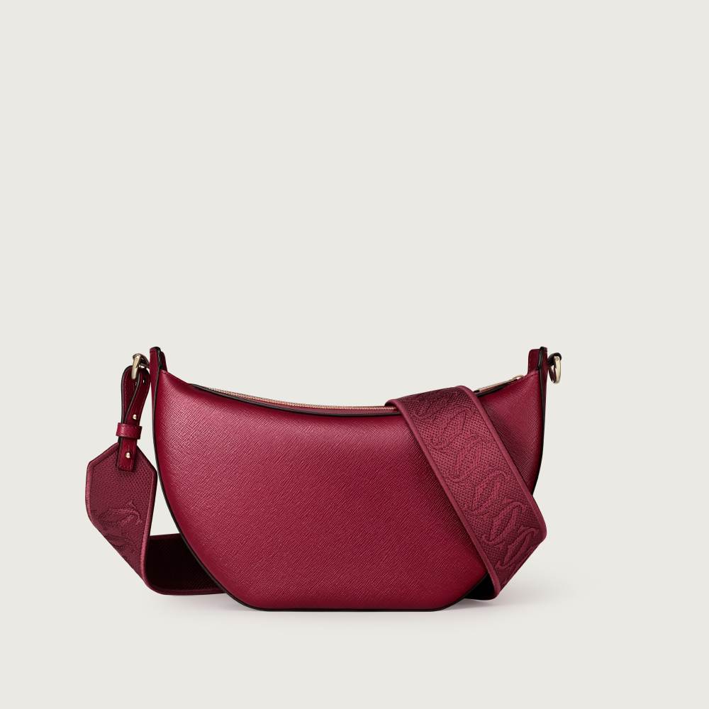 C de Cartier系列Hobo手袋 樱桃红色 小牛皮