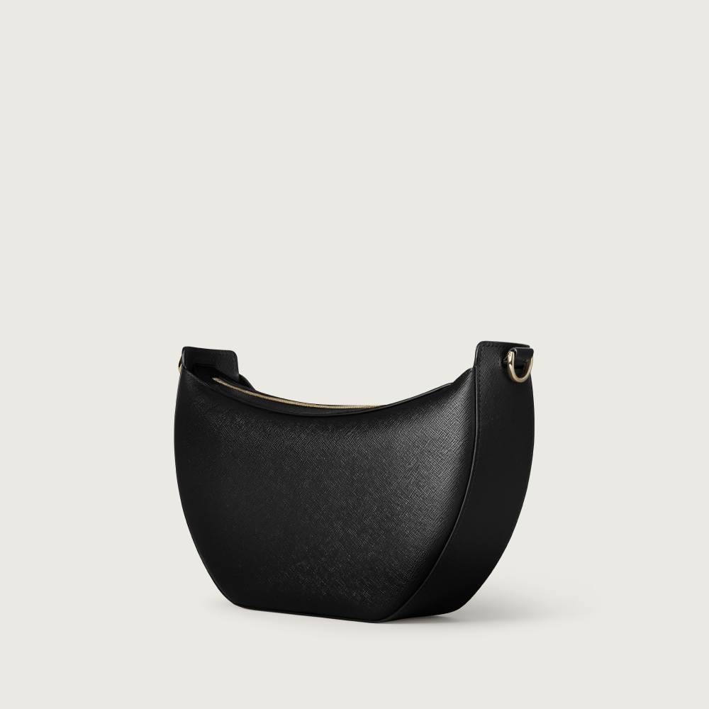 C de Cartier系列Hobo手袋 黑色 小牛皮