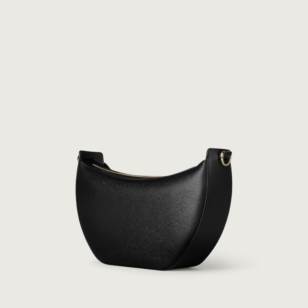 C de Cartier系列Hobo手袋 黑色 小牛皮