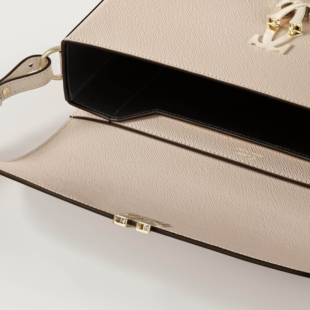 C de Cartier系列East-west手袋 米色 小牛皮